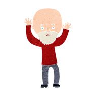 cartoon bearded man panicking N11
