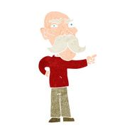 cartoon annoyed old man pointing N11