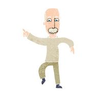 cartoon angry old man N172