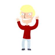 cartoon excited man N128