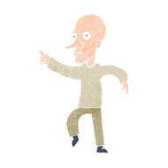 cartoon angry old man N173