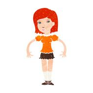 cartoon woman looking sideways N12