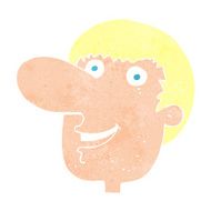 cartoon happy male face N22