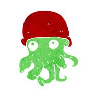 cartoon alien head wearing hat N11