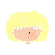 cartoon female face N169