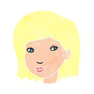 cartoon female face N171