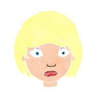 cartoon worried female face N10