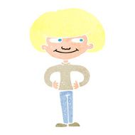 cartoon boy with hands on hips N11