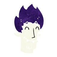 cartoon happy vampire head N11