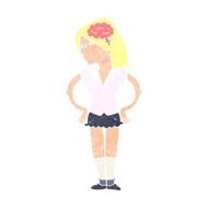 cartoon intelligent woman N22
