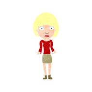 cartoon woman shrugging shoulders N552