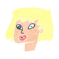 cartoon pretty female face N112
