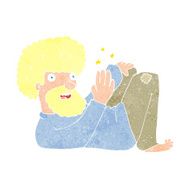 cartoon hippie man N18