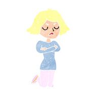 cartoon annoyed woman N225