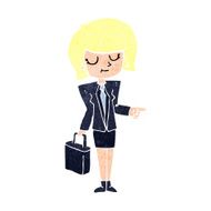cartoon businesswoman pointing N8