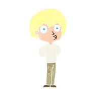 cartoon impressed boy N11