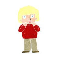 cartoon worried boy N36