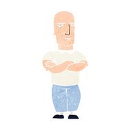 cartoon annoyed bald man N11
