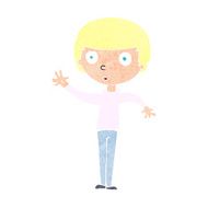 cartoon staring boy N28