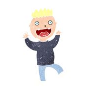 cartoon crazy happy man N11