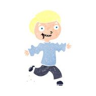 cartoon excited boy N176