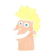 cartoon happy man face N22