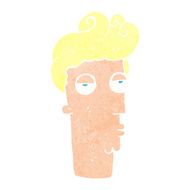 cartoon bored man&#039;s face N11