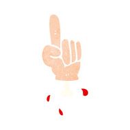 cartoon pointing halloween hand N7