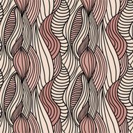 Seamless waves hand-drawn pattern N8