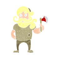 cartoon lumberjack with axe N10
