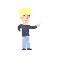cartoon pointing man N128