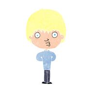 cartoon whistling boy N18