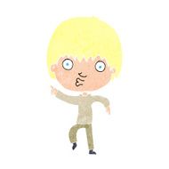 cartoon impressed boy pointing N12
