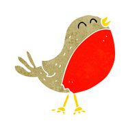 cartoon christmas robin N69