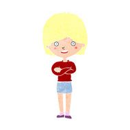 cartoon happy woman N307