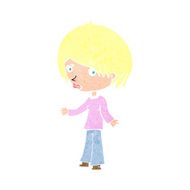 cartoon confused woman N131