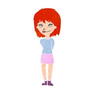 cartoon happy woman N308