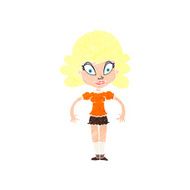 cartoon pretty woman N327