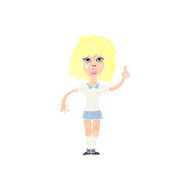 cartoon tough woman with idea N13