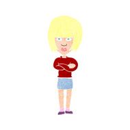 cartoon annoyed woman N226