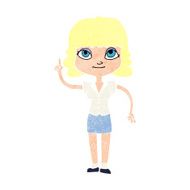 cartoon woman with idea N299