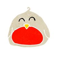 funny cartoon christmas robin N9