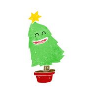 cartoon dancing christmas tree N21