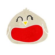 funny cartoon christmas robin N11