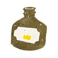 cartoon old whiskey bottle N13
