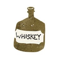 cartoon old whiskey bottle N14