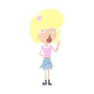 Cartoon Woman Waving N389