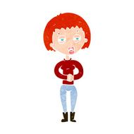 cartoon tired woman N35