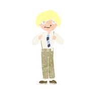 cartoon man wearing braces N12