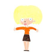 cartoon woman giving thumbs up symbol N75